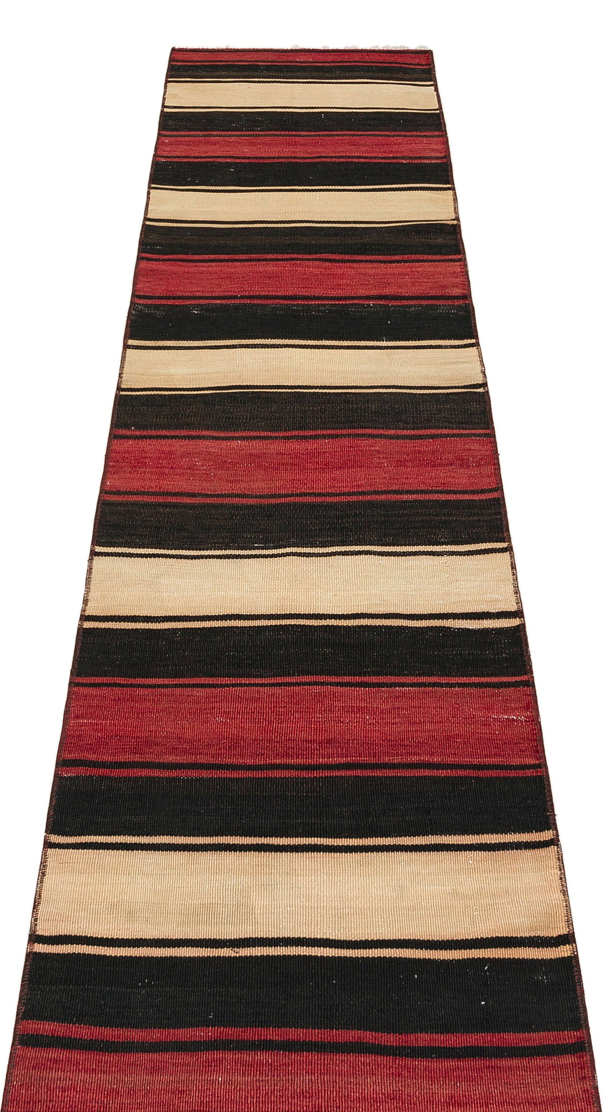 Striped Over Dyed Kilim Rug 1&#39;10&#39;&#39; x 7&#39;5&#39;&#39; ft 56 x 225 cm