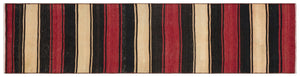Striped Over Dyed Kilim Rug 1'10'' x 7'5'' ft 56 x 225 cm