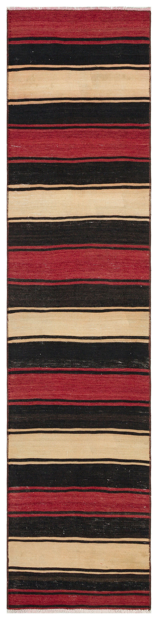 Striped Over Dyed Kilim Rug 1&#39;10&#39;&#39; x 7&#39;5&#39;&#39; ft 56 x 225 cm