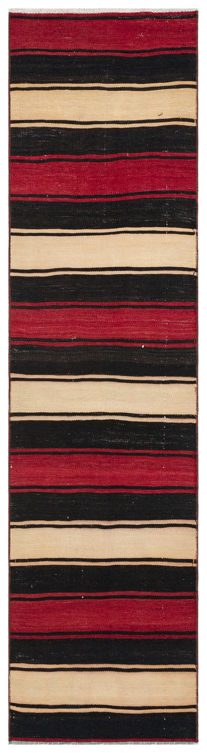 Striped Over Dyed Kilim Rug 1&#39;10&#39;&#39; x 7&#39;3&#39;&#39; ft 56 x 220 cm