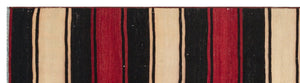 Striped Over Dyed Kilim Rug 1'10'' x 7'3'' ft 56 x 220 cm