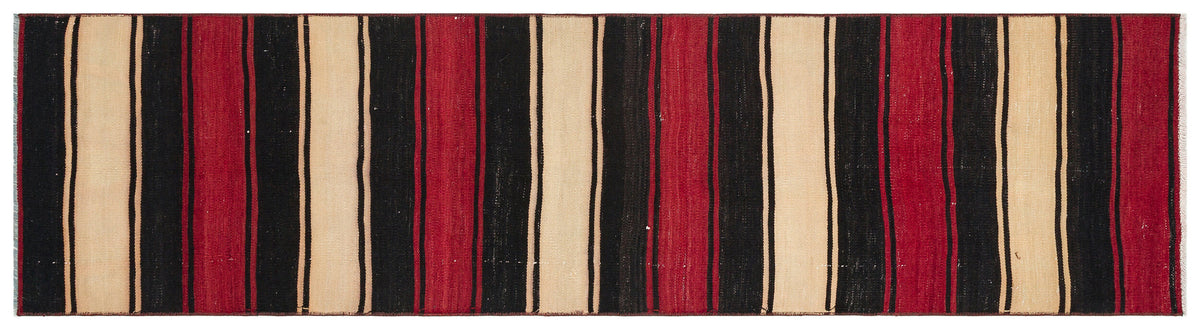 Striped Over Dyed Kilim Rug 1&#39;10&#39;&#39; x 7&#39;3&#39;&#39; ft 56 x 220 cm