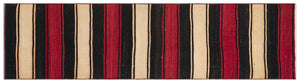 Striped Over Dyed Kilim Rug 1'10'' x 7'3'' ft 56 x 220 cm