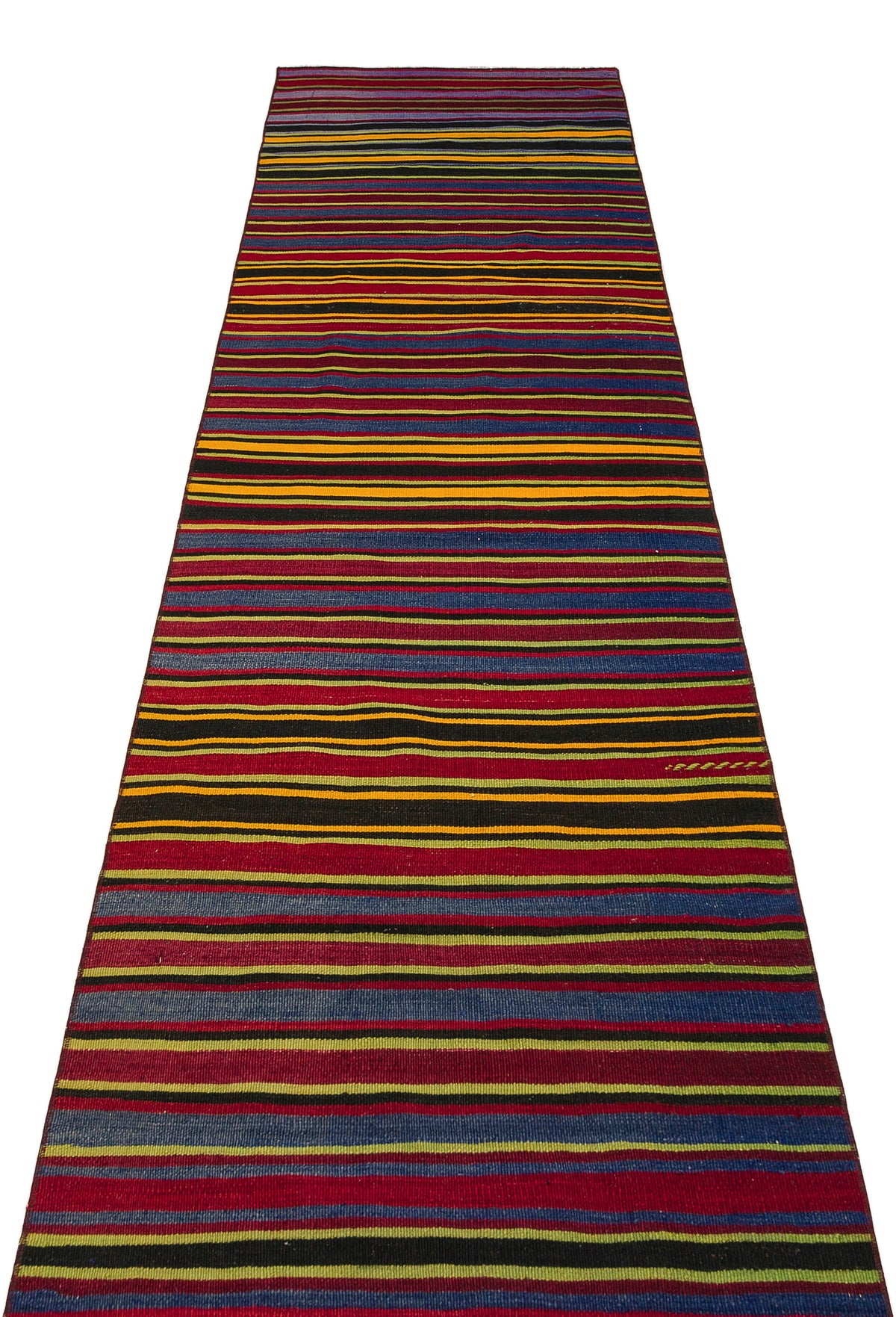 Striped Over Dyed Kilim Rug 2&#39;9&#39;&#39; x 13&#39;6&#39;&#39; ft 83 x 411 cm