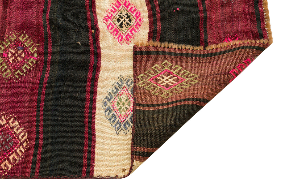 Striped Over Dyed Kilim Rug 2&#39;7&#39;&#39; x 9&#39;6&#39;&#39; ft 80 x 290 cm