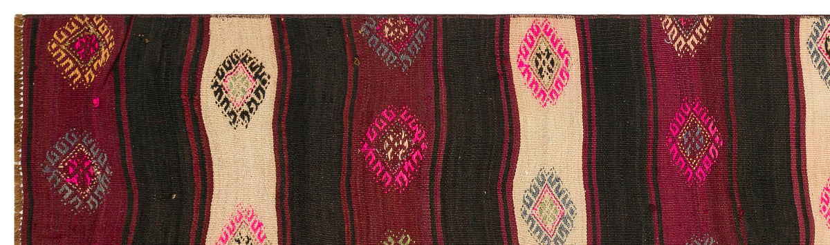 Striped Over Dyed Kilim Rug 2&#39;7&#39;&#39; x 9&#39;6&#39;&#39; ft 80 x 290 cm