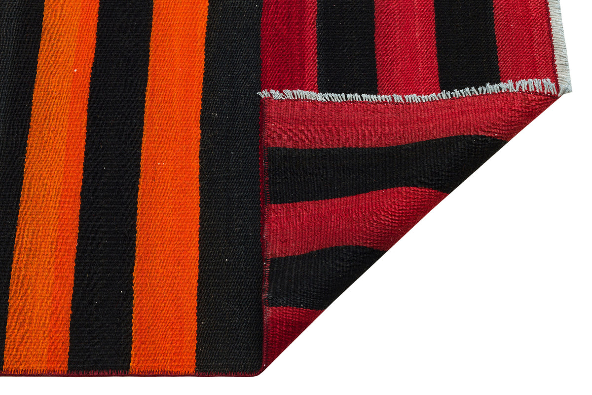 Striped Over Dyed Kilim Rug 2&#39;8&#39;&#39; x 9&#39;7&#39;&#39; ft 82 x 292 cm