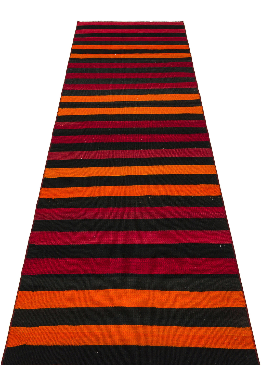Striped Over Dyed Kilim Rug 2'8'' x 9'7'' ft 82 x 292 cm