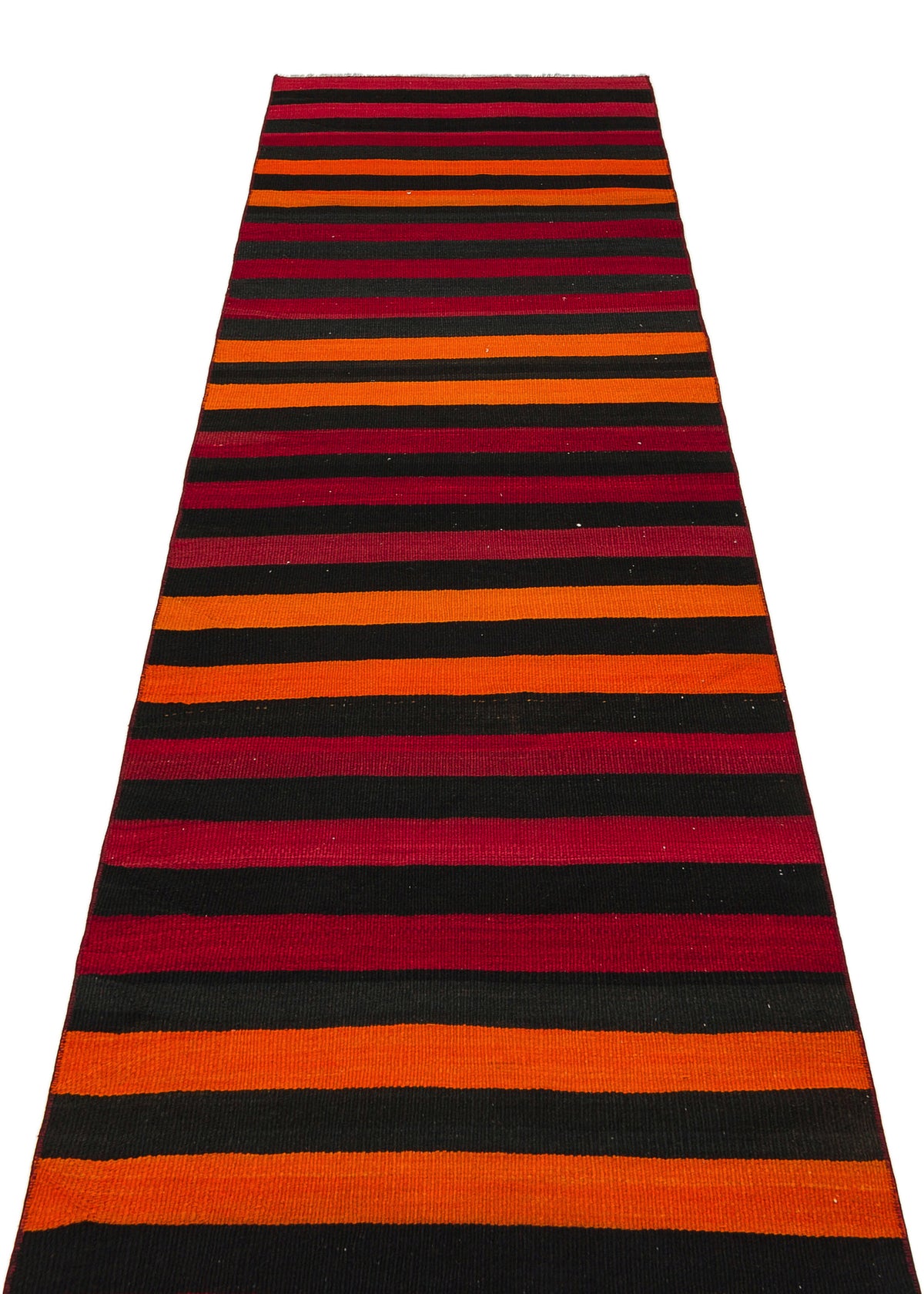 Striped Over Dyed Kilim Rug 2&#39;8&#39;&#39; x 9&#39;7&#39;&#39; ft 82 x 292 cm