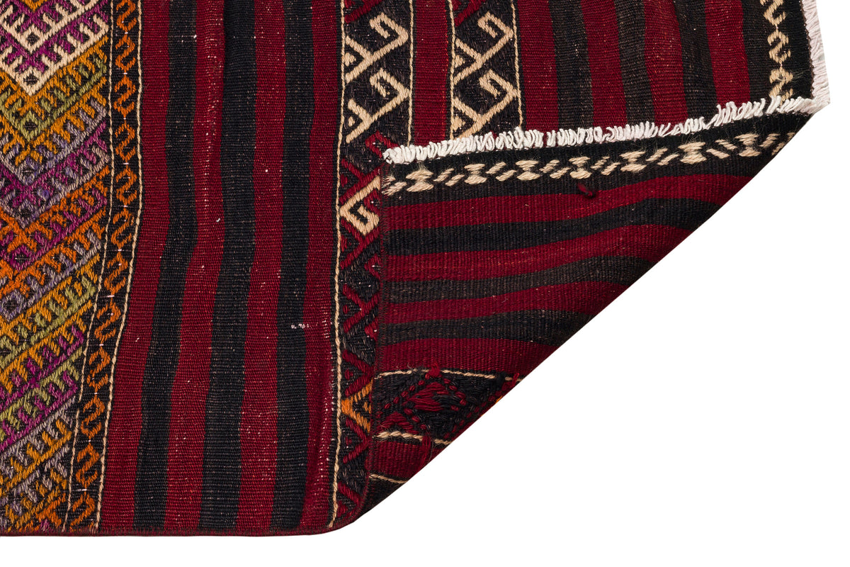 Striped Over Dyed Kilim Rug 2&#39;6&#39;&#39; x 9&#39;4&#39;&#39; ft 77 x 284 cm