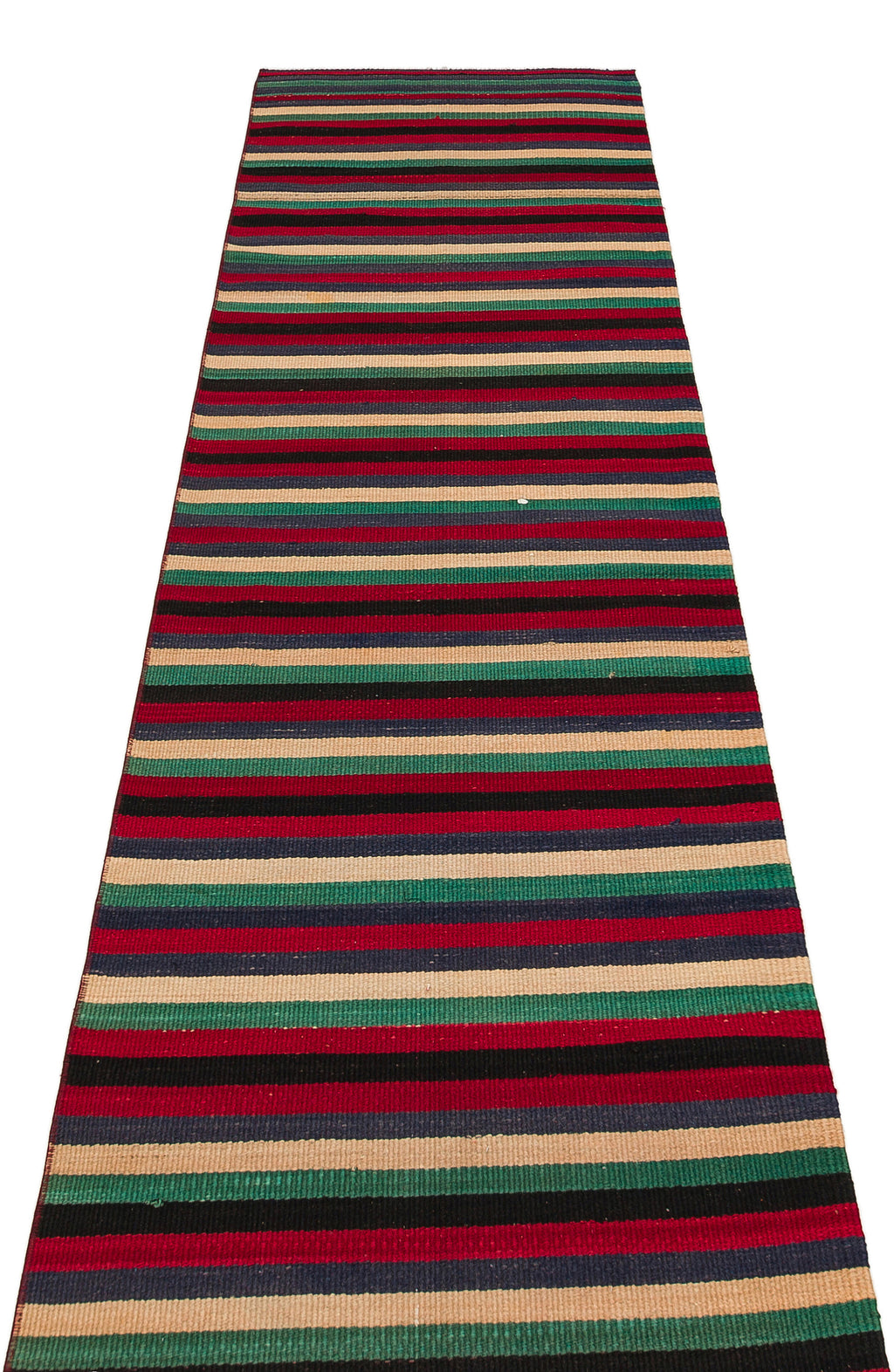 Striped Over Dyed Kilim Rug 2'4'' x 9'6'' ft 72 x 290 cm