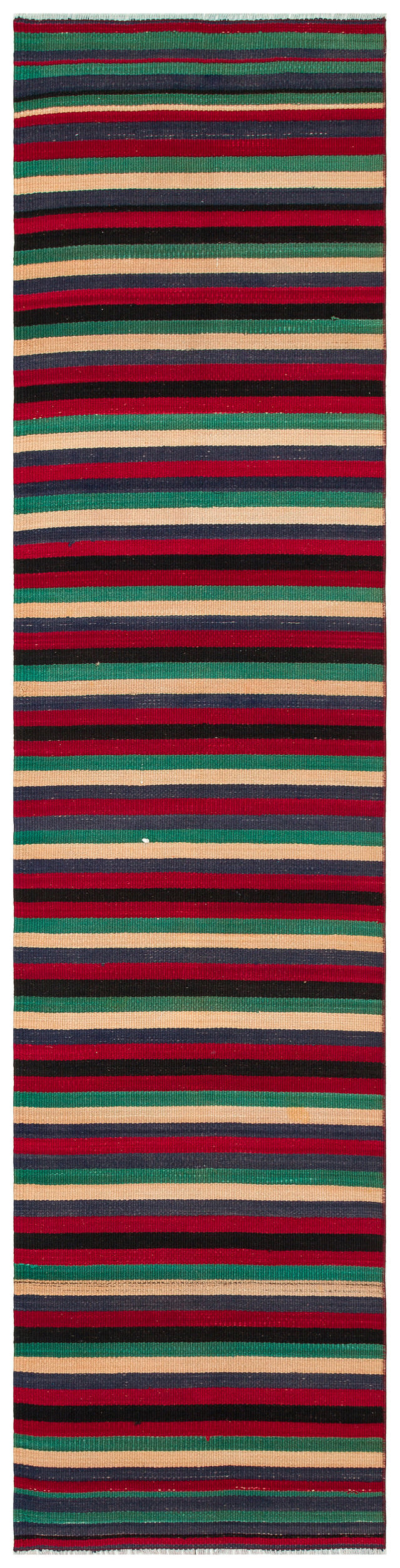 Striped Over Dyed Kilim Rug 2'4'' x 9'6'' ft 72 x 290 cm