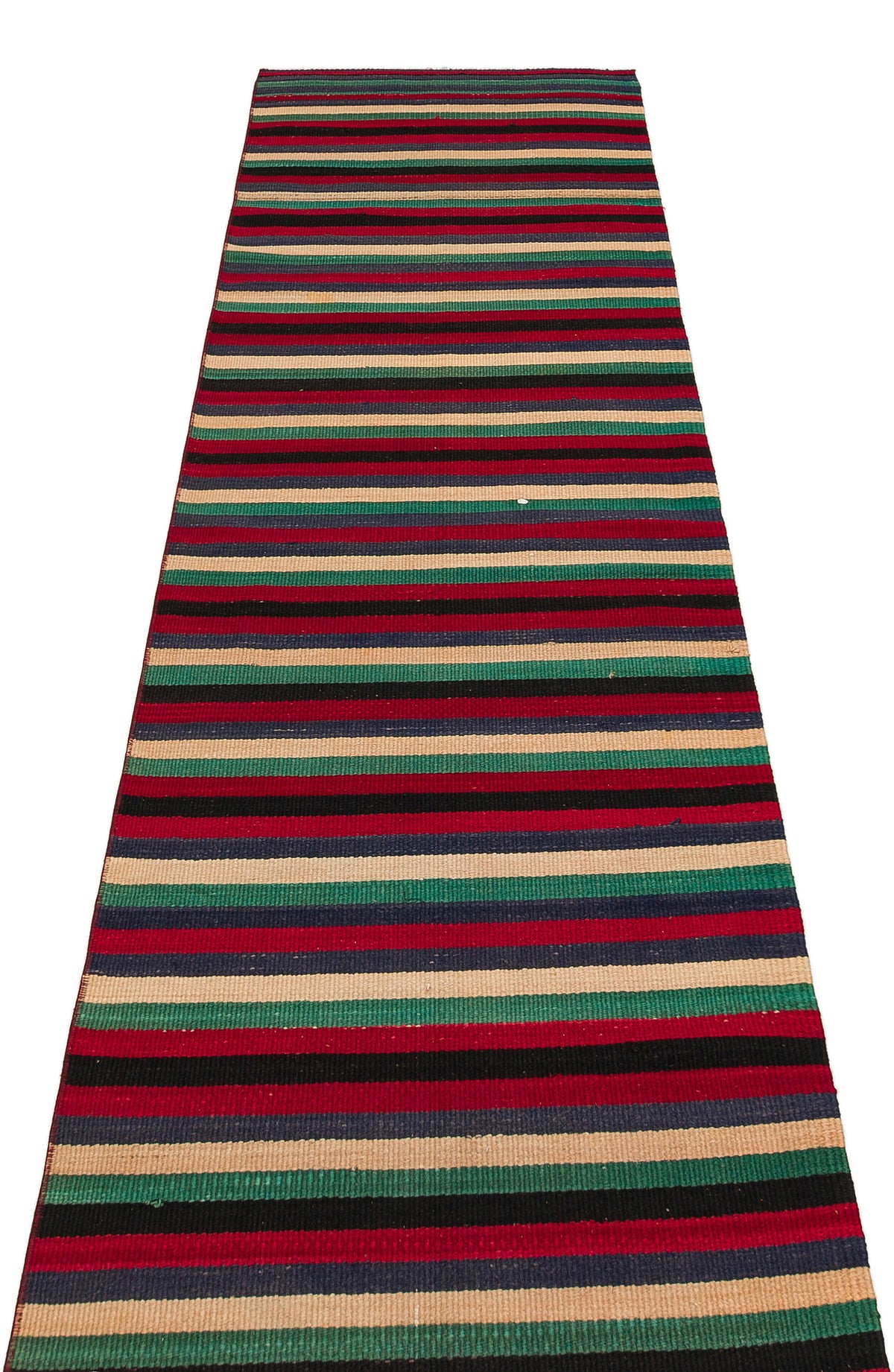 Striped Over Dyed Kilim Rug 2&#39;4&#39;&#39; x 9&#39;6&#39;&#39; ft 72 x 290 cm