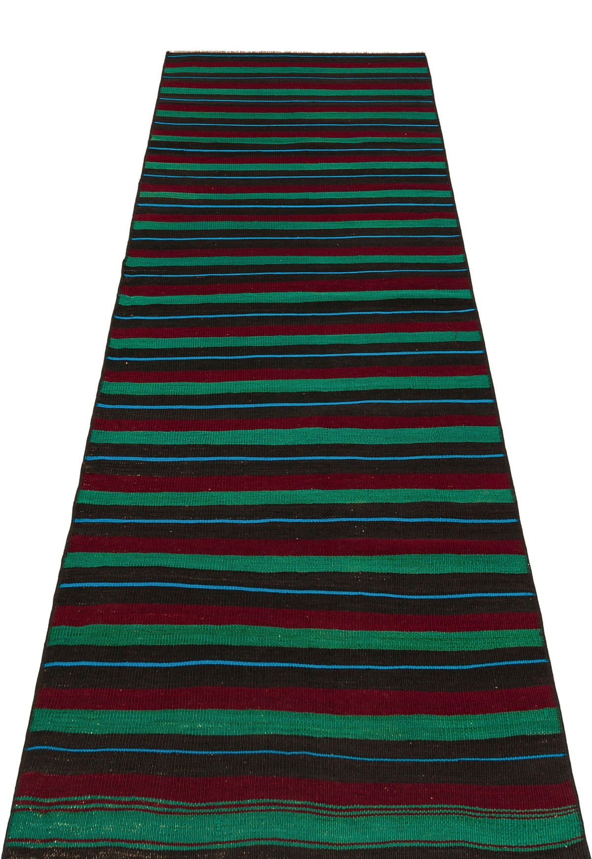 Striped Over Dyed Kilim Rug 2&#39;5&#39;&#39; x 8&#39;4&#39;&#39; ft 74 x 255 cm