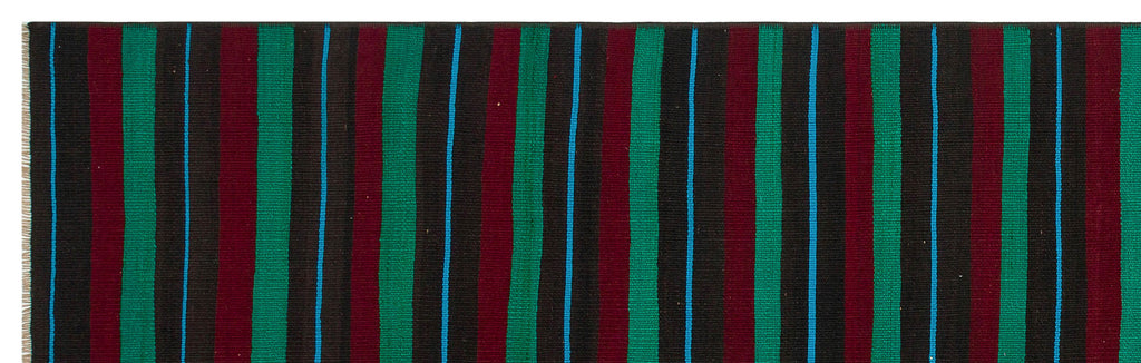Striped Over Dyed Kilim Rug 2'5'' x 8'4'' ft 74 x 255 cm