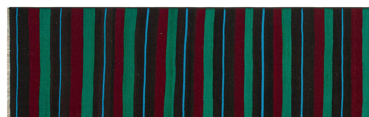 Striped Over Dyed Kilim Rug 2&#39;5&#39;&#39; x 8&#39;4&#39;&#39; ft 74 x 255 cm