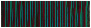 Striped Over Dyed Kilim Rug 2'5'' x 8'4'' ft 74 x 255 cm