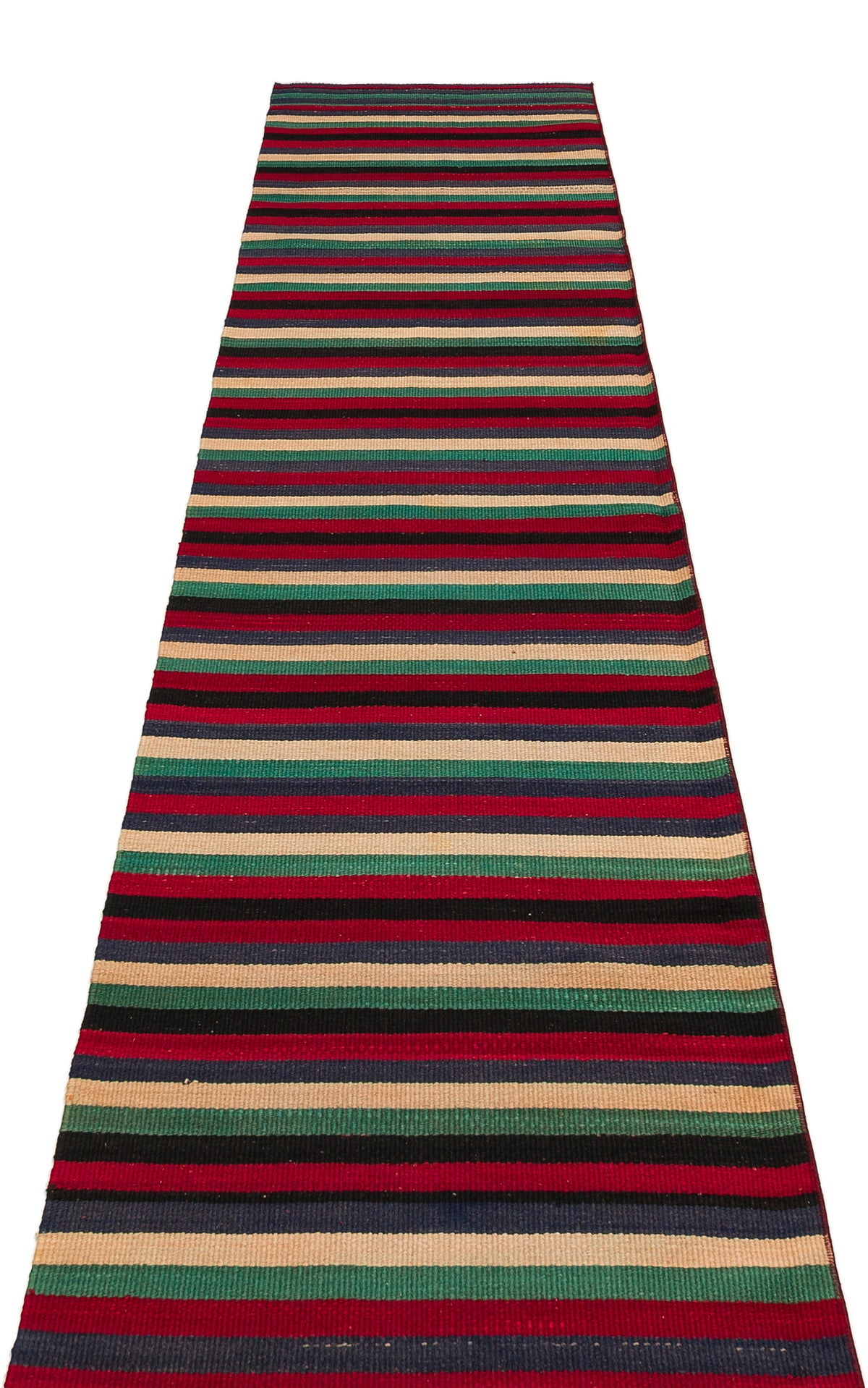 Striped Over Dyed Kilim Rug 2&#39;4&#39;&#39; x 9&#39;6&#39;&#39; ft 71 x 290 cm
