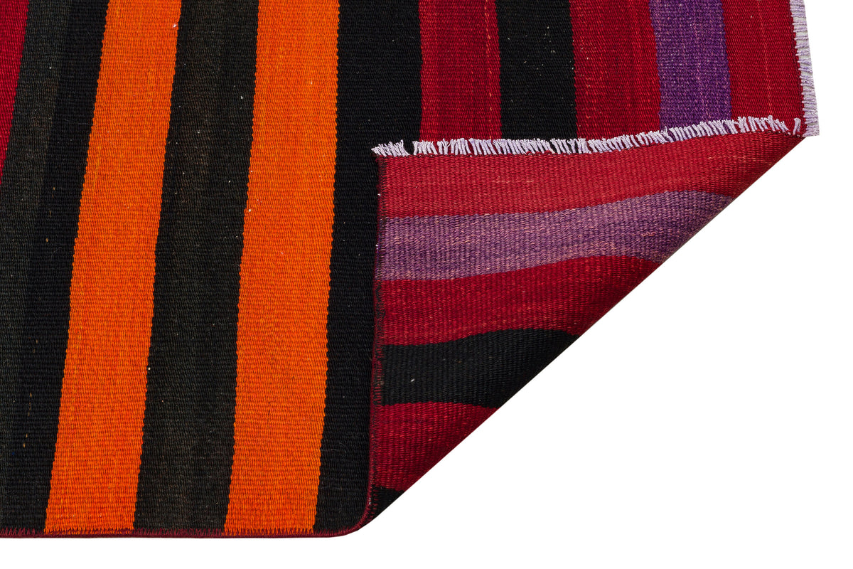 Striped Over Dyed Kilim Rug 2&#39;7&#39;&#39; x 9&#39;7&#39;&#39; ft 80 x 292 cm