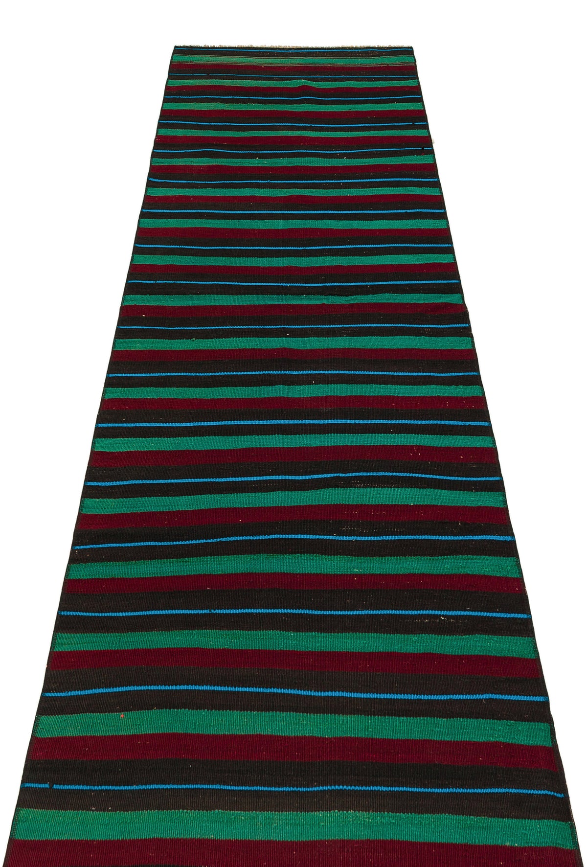 Striped Over Dyed Kilim Rug 2&#39;6&#39;&#39; x 8&#39;4&#39;&#39; ft 76 x 253 cm