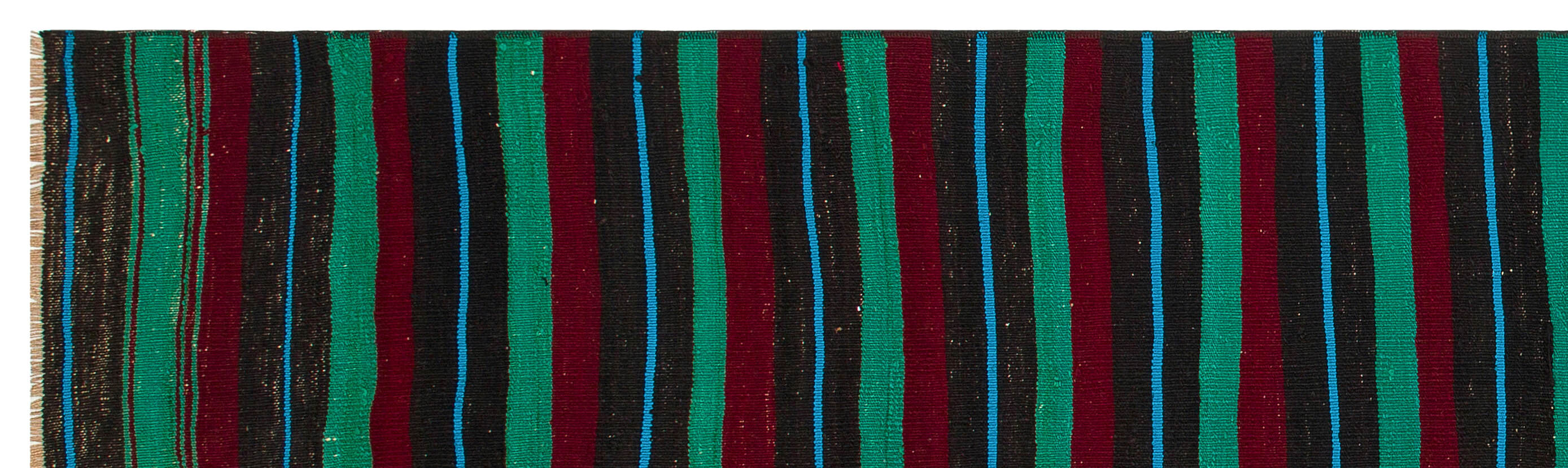Striped Over Dyed Kilim Rug 2'6'' x 8'4'' ft 76 x 253 cm