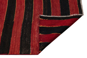 Striped Over Dyed Kilim Rug 2'6'' x 14'8'' ft 77 x 446 cm