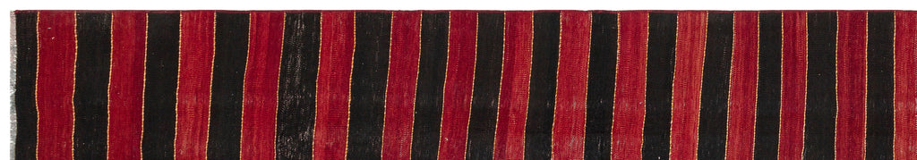 Striped Over Dyed Kilim Rug 2'6'' x 14'8'' ft 77 x 446 cm