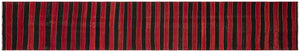 Striped Over Dyed Kilim Rug 2'6'' x 14'8'' ft 77 x 446 cm