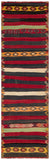 Striped Over Dyed Kilim Rug 3'1'' x 10'2'' ft 94 x 310 cm