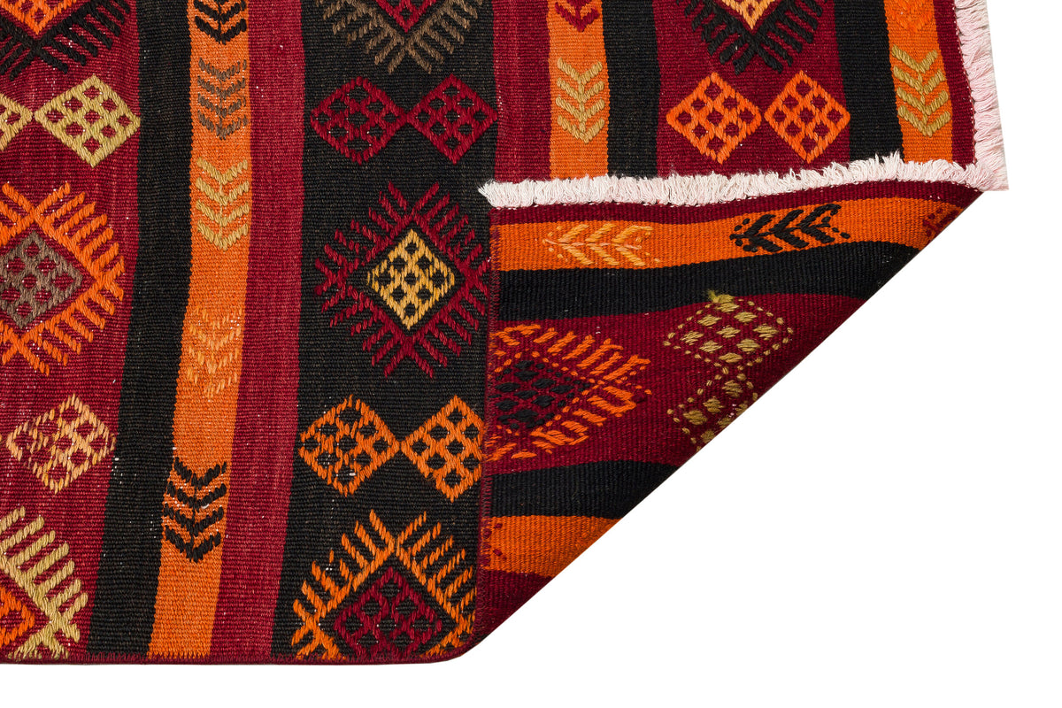 Geometric Over Dyed Kilim Rug 2&#39;2&#39;&#39; x 8&#39;10&#39;&#39; ft 66 x 270 cm