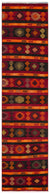 Geometric Over Dyed Kilim Rug 2'2'' x 8'10'' ft 66 x 270 cm