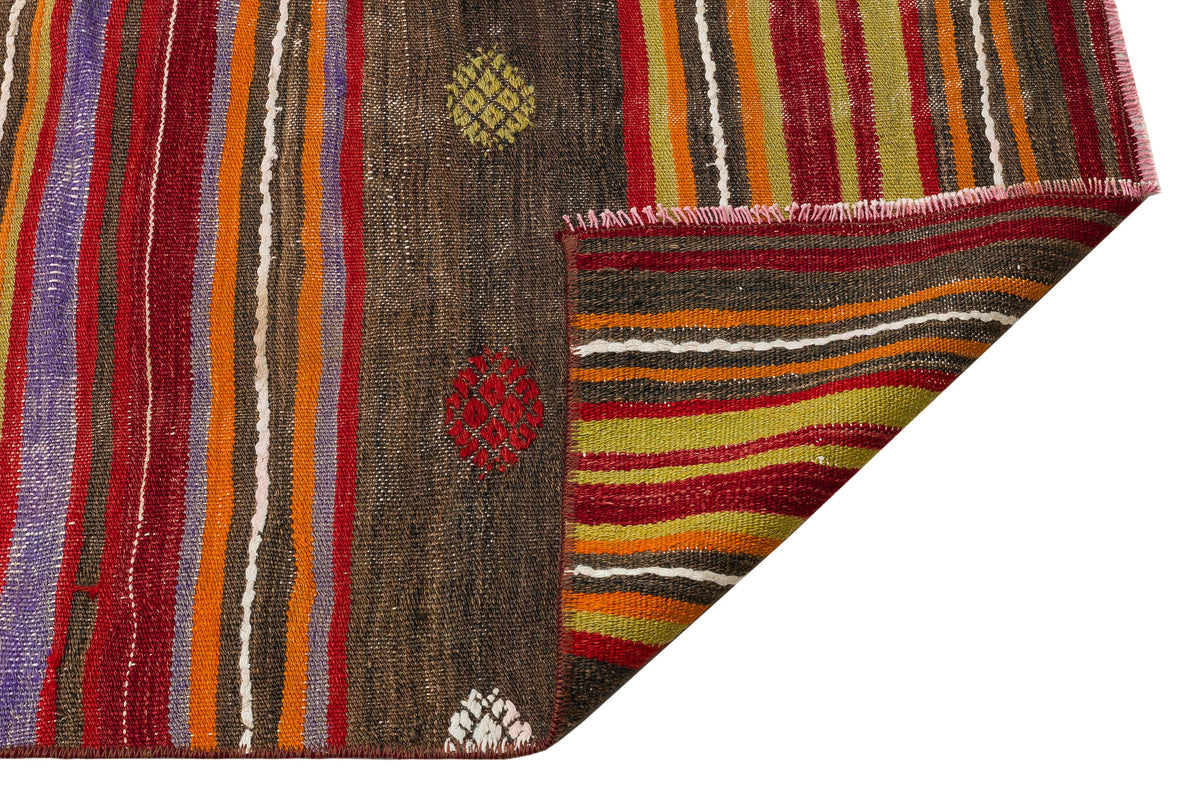 Striped Design Hand Knotted Kilim Runner 2&#39;4&#39;&#39; x 10&#39;11&#39;&#39; ft 72 x 334 cm