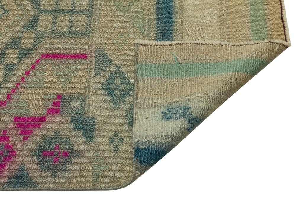 Geometric Design Hand Knotted Kilim Runner 2'9'' x 10'3'' ft 85 x 313 cm