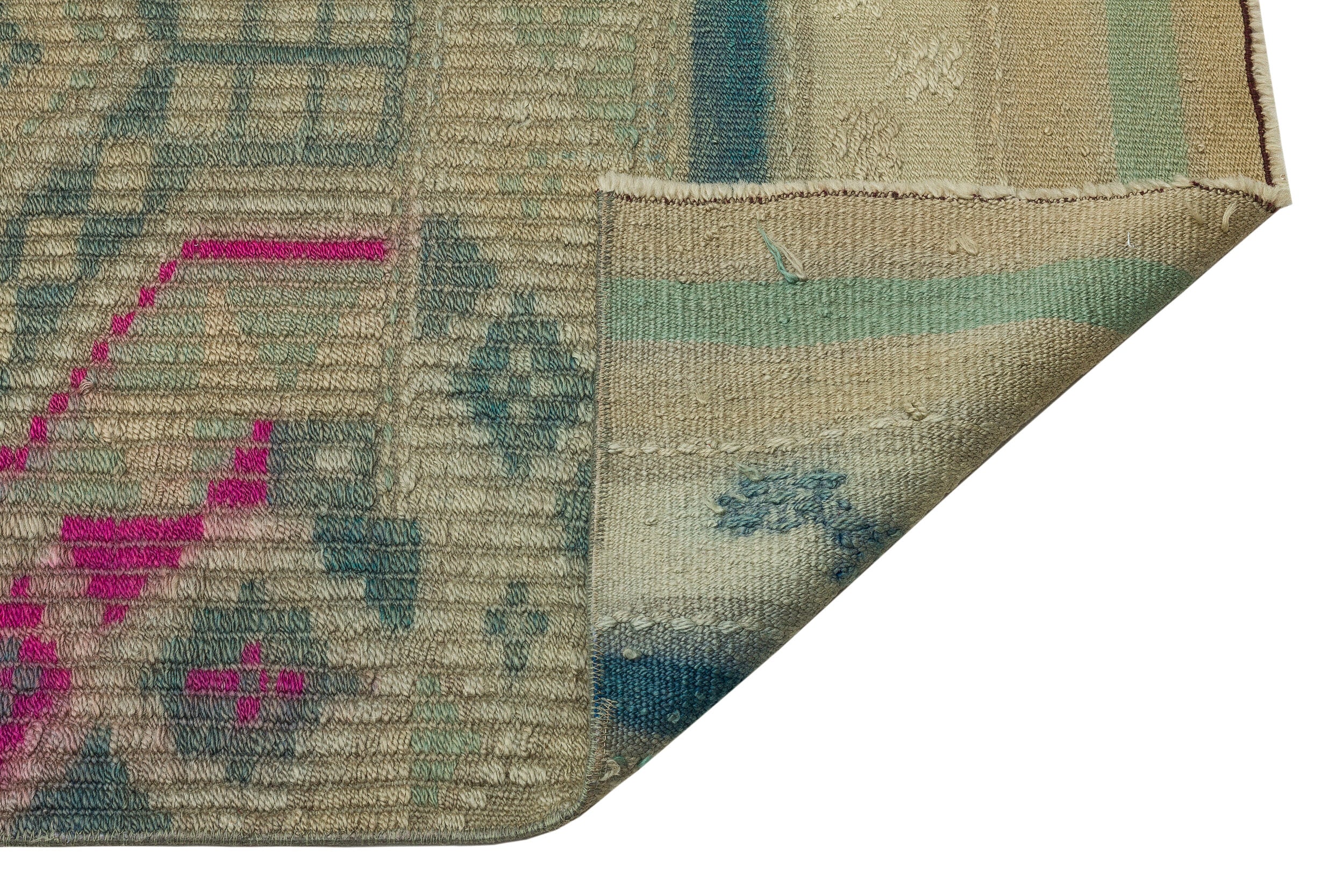 Geometric Design Hand Knotted Kilim Runner 2'9'' x 10'3'' ft 85 x 313 cm