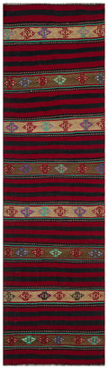 Striped Design Hand Knotted Kilim Runner 2'11'' x 10'2'' ft 90 x 311 cm