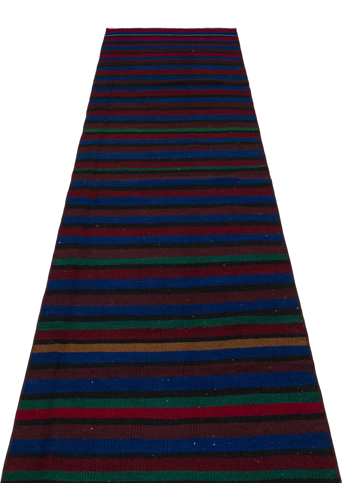 Striped Over Dyed Kilim Rug 2&#39;8&#39;&#39; x 9&#39;9&#39;&#39; ft 81 x 298 cm