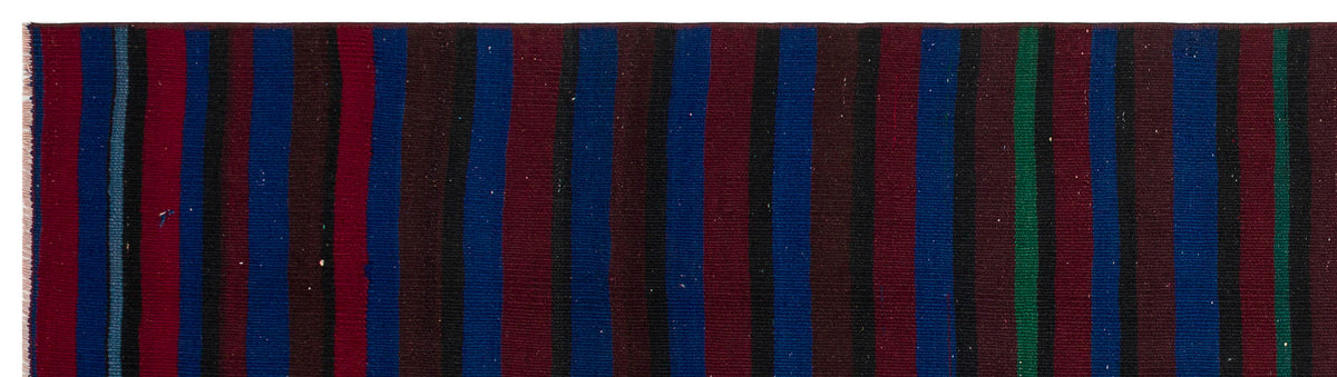 Striped Over Dyed Kilim Rug 2&#39;8&#39;&#39; x 9&#39;9&#39;&#39; ft 81 x 298 cm