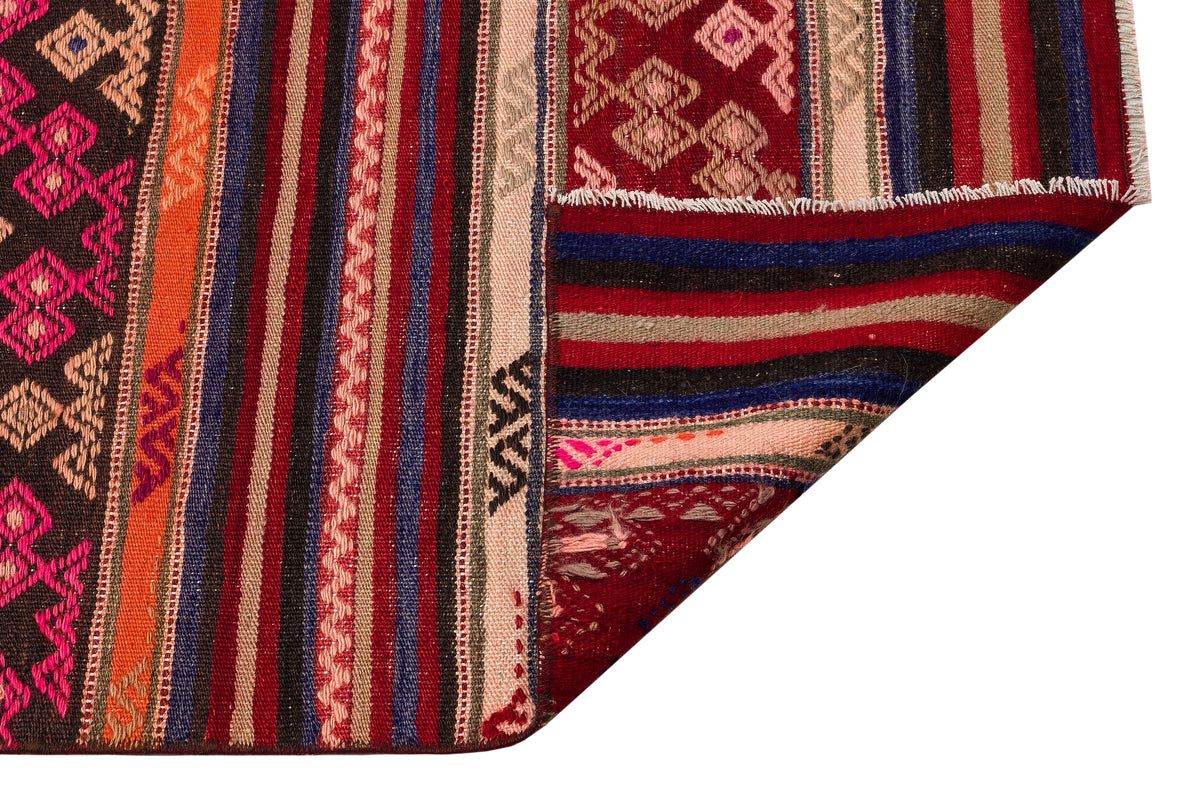 Geometric Over Dyed Kilim Rug 2&#39;7&#39;&#39; x 9&#39;9&#39;&#39; ft 80 x 297 cm