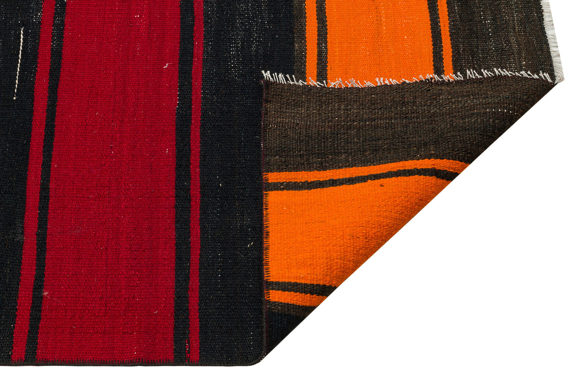 Striped Over Dyed Kilim Rug 2&#39;7&#39;&#39; x 9&#39;11&#39;&#39; ft 80 x 301 cm