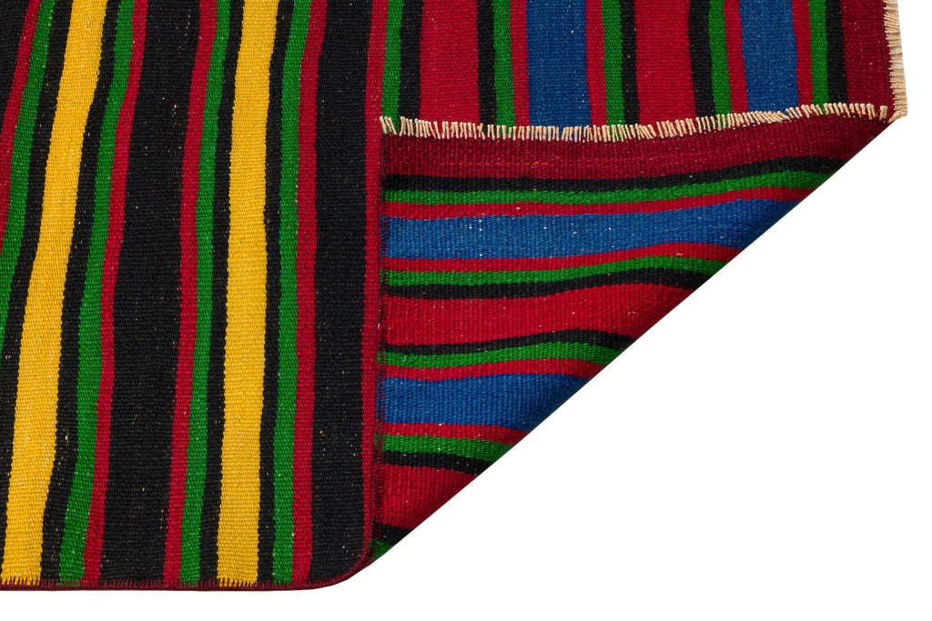 Striped Over Dyed Kilim Rug 2'8'' x 13'0'' ft 82 x 397 cm