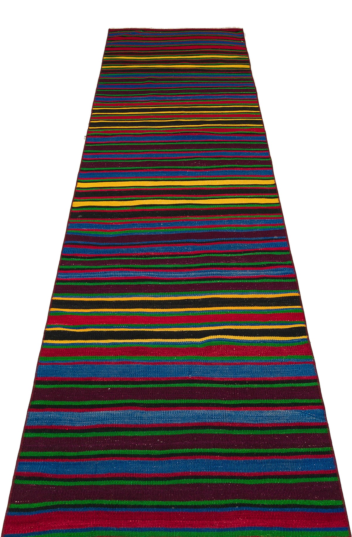 Striped Over Dyed Kilim Rug 2&#39;8&#39;&#39; x 13&#39;0&#39;&#39; ft 82 x 397 cm