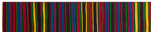 Striped Over Dyed Kilim Rug 2'8'' x 13'0'' ft 82 x 397 cm