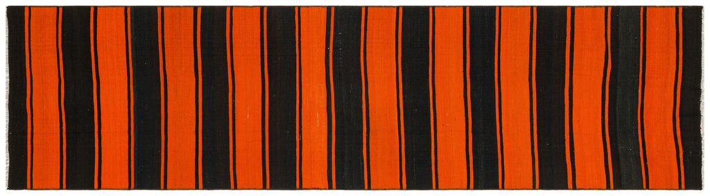 Striped Over Dyed Kilim Rug 2'8'' x 10'0'' ft 81 x 305 cm