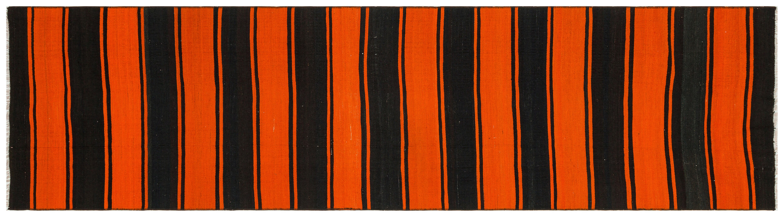 Striped Over Dyed Kilim Rug 2'8'' x 10'0'' ft 81 x 305 cm