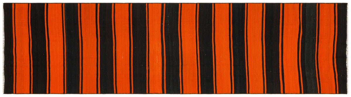 Striped Over Dyed Kilim Rug 2&#39;8&#39;&#39; x 10&#39;0&#39;&#39; ft 81 x 305 cm