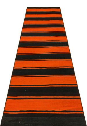 Striped Over Dyed Kilim Rug 2'8'' x 10'0'' ft 81 x 305 cm