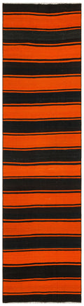 Striped Over Dyed Kilim Rug 2'8'' x 10'0'' ft 81 x 305 cm