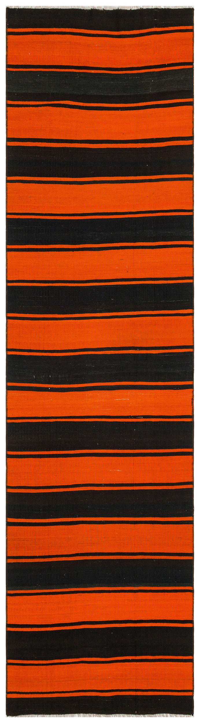 Striped Over Dyed Kilim Rug 2&#39;8&#39;&#39; x 10&#39;0&#39;&#39; ft 81 x 305 cm