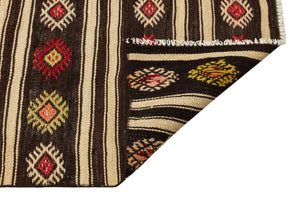 Striped Over Dyed Kilim Rug 2'7'' x 9'9'' ft 79 x 297 cm