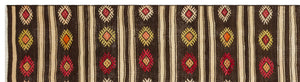 Striped Over Dyed Kilim Rug 2'7'' x 9'9'' ft 79 x 297 cm